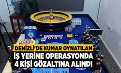 Denizli'de kumar oynatılan iş yerine operasyonda 4 kişi gözaltına alındı