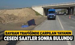 Bayram trafiğinde çarpılan yayanın cesedi saatler sonra bulundu