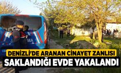 Denizli'de aranan cinayet Zanlısı saklandığı evde yakalandı