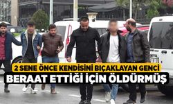 2 sene önce kendisini bıçaklayan genci beraat ettiği için öldürmüş