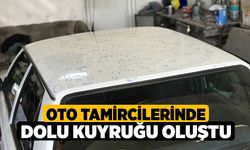 Oto tamircilerinde dolu kuyruğu oluştu