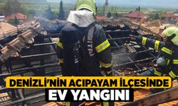 Denizli'nin Acıpayam İlçesinde Ev Yangını