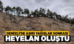 Denizli'de aşırı yağışlar sonrası heyelan oluştu