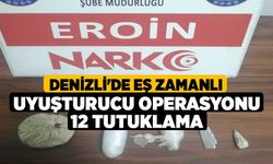 Denizli'de Eş Zamanlı Uyuşturucu Operasyonu 12 Tutuklama