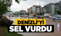 Denizli'yi sel vurdu