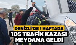 Denizli'de 1 haftada 105 trafik kazası meydana geldi