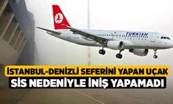 İstanbul-Denizli seferini yapan uçak sis nedeniyle iniş yapamadı