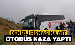 Denizli Firmasına Ait Otobüs Kaza Yaptı