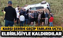 Serinhisar'da Kaza, Karşı Şeride Geçip Tarlaya Uçtu