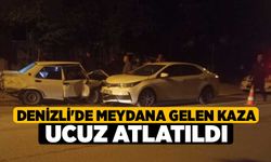 Denizli'de Meydana gelen Kaza Ucuz Atlatıldı