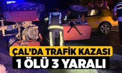 Çal'da Traktör Kazası 1 Ölü 3 Yaralı