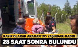 Kayıp olarak aranan 105 yaşındaki kadın 28 saat sonra bulundu