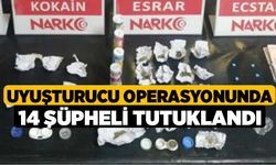 Uyuşturucu operasyonunda 14 şüpheli tutuklandı