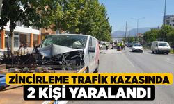 Zincirleme trafik kazasında 2 kişi yaralandı