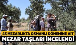 43 mezarlıkta Osmanlı dönemine ait mezar taşları incelendi