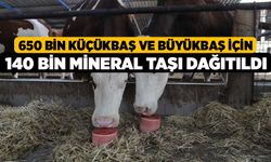 650 Bin Küçükbaş ve Büyükbaş İçin 140 Bin Mineral Taşı Dağıtıldı