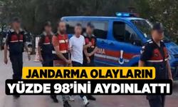 Jandarma olayların yüzde 98’ini aydınlattı