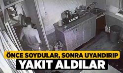 Önce soydular, sonra uyandırıp yakıt aldılar