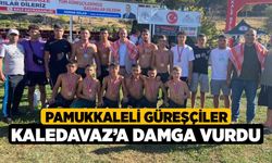 Pamukkaleli Güreşçiler Kaledavaz’a Damga Vurdu