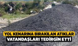 Yol kenarına bırakılan atıklar vatandaşları tedirgin etti