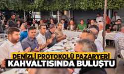 Denizli protokolü pazaryeri kahvaltısında buluştu
