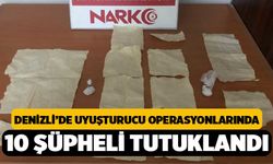 Denizli'de 10 Uyuşturucu Taciri Tutuklandı