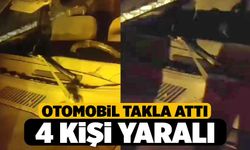 Denizli'de Araç Takla Attı 4 kişi yaralandı