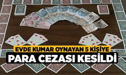 Evde kumar oynayan 5 kişiye para cezası kesildi