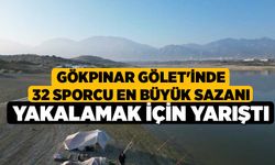 Gökpınar Gölet'inde 32 sporcu en büyük sazanı yakalamak için yarıştı