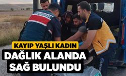 Kayıp yaşlı kadın dağlık alanda sağ bulundu