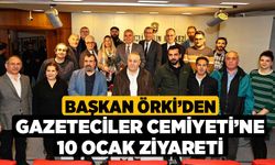 Başkan Örki’den Gazeteciler Cemiyeti’ne 10 Ocak Ziyareti