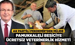 AK Partili Pekdemir’den Müjde, Pamukkaleli Besiciye Ücretsiz Veterinerlik Hizmeti