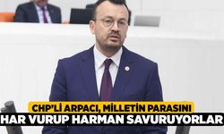 CHP’li Arpacı, “Milletin Parasını Har Vurup Harman Savuruyorlar”