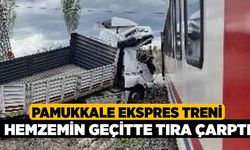 Pamukkale Ekspres Treni Hemzemin Geçitte Tıra Çarptı