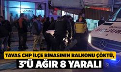 Tavas CHP İlçe Binasının Balkonu Çöktü, 3’ü Ağır 8 Yaralı