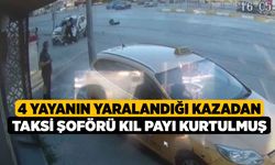 4 Yayanın Yaralandığı Kazadan Taksi Şoförü Kıl Payı Kurtulmuş