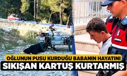 Oğlunun pusu kurduğu babanın hayatını sıkışan kartuş kurtarmış