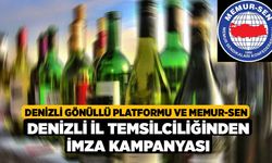 Denizli Gönüllü Platformu ve Memur-Sen Denizli İl Temsilciliğinden İmza Kampanyası