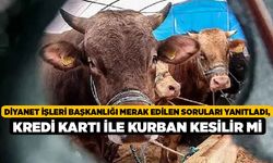 Diyanet İşleri Başkanlığı merak edilen soruları yanıtladı, Kredi kartı ile kurban kesilir mi