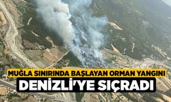 Muğla sınırında başlayan orman yangını Denizli'ye sıçradı