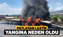 Patlayan Lastik Yangına Neden Oldu