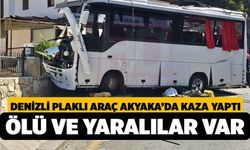 Denizli Plakalı Minibüs Akyaka'da Kaza Yaptı Ölü ve Yaralılar var