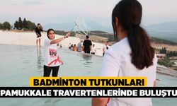 Badminton tutkunları Pamukkale travertenlerinde buluştu