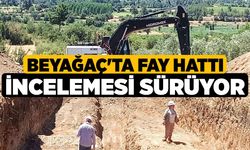 Beyağaç'ta fay hattı incelemesi sürüyor