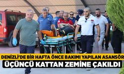 Denizli'de Bir Hafta Önce Bakımı Yapılan Asansör Üçüncü Kattan Zemine Çakıldı