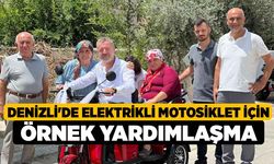 Denizli'de Elektrikli Motosiklet İçin Örnek Yardımlaşma