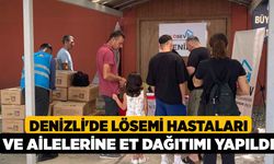 Denizli'de lösemi hastaları ve ailelerine et dağıtımı yapıldı