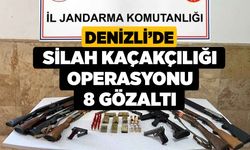 Denizli’de silah kaçakçılığı operasyonu: 8 gözaltı