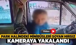 Park Halindeki Minibüsleri Soyan Hırsız Kameraya Yakalandı