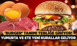 'Burger’ tanımı tebliğe giriyor! Yumurta ve ete yeni kurallar geliyor